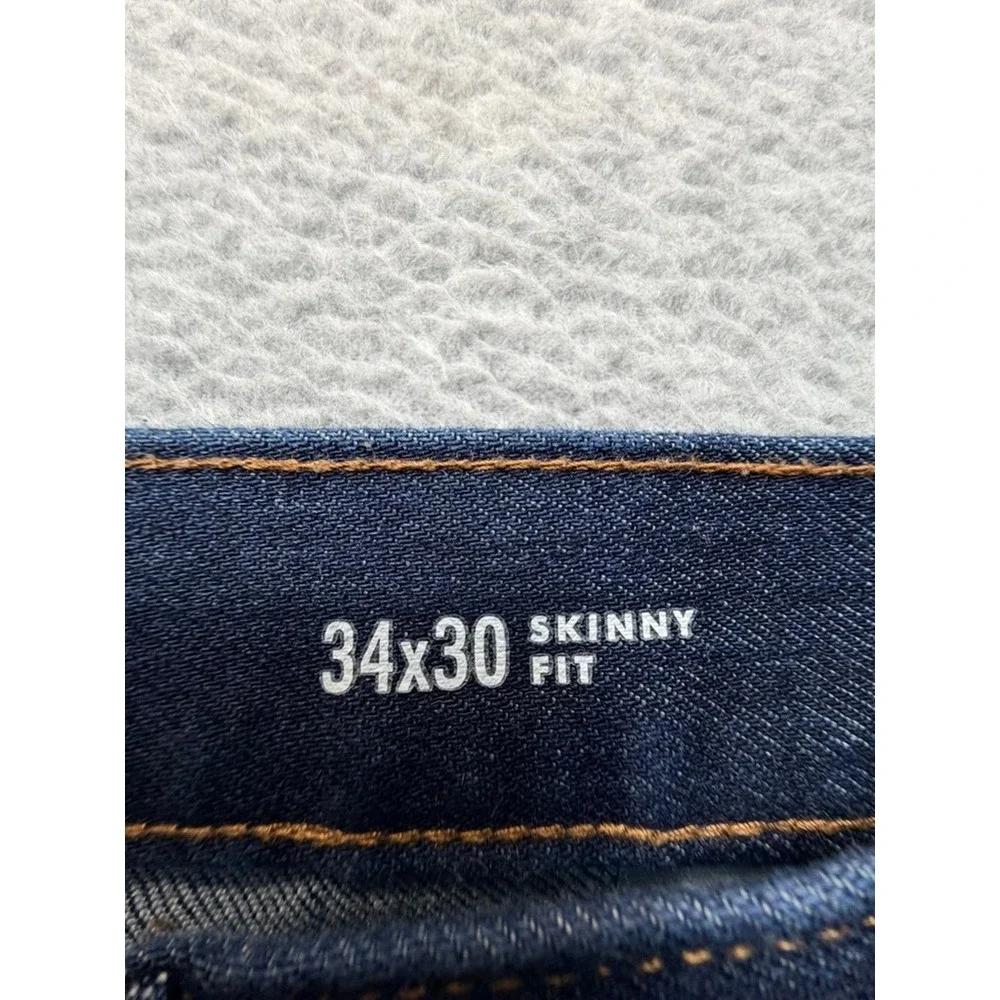 Banana Republic Mens Rapid Movement Slim Jeans Dark Wash Indigo 34x30 28 Inseam